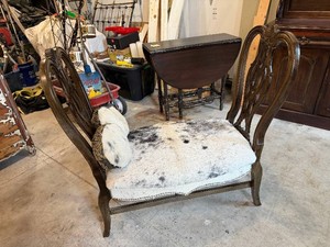 One-of-a-Kind Cowhide Settee