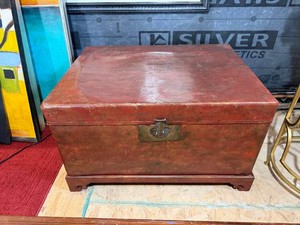 Vintage Leather & Wood Trunk