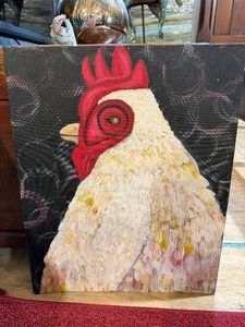 Original Acrylic Painting of Rooster