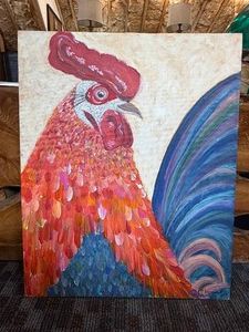 Original Acrylic Painting of Rooster