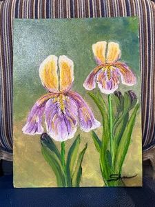 Original Acrylic Iris Painting