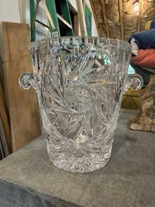 Lead Crystal Pinwheel Ice Bucket