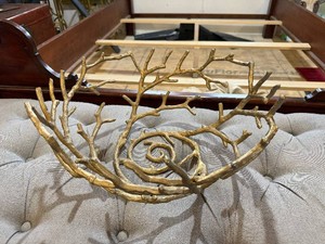 Large Gold Branch Fruit Bowl