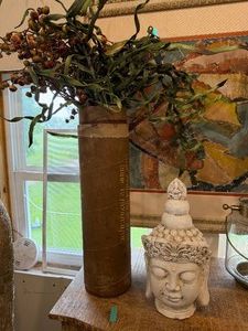 Buddha Head & Decorative Greenery
