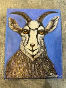 Original Acrylic Painting of Goat