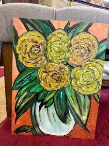 Original Acrylic Floral Painting