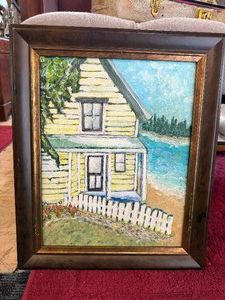 Framed Original Acrylic House Painting