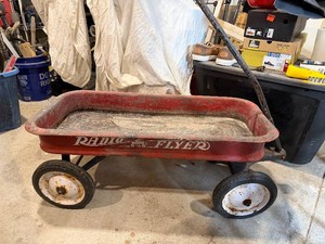 Vintage Metal Radio Flyer Wagon
