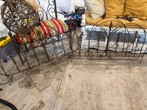 (4) Panels Metal Garden Fencing made in Laredo, TX