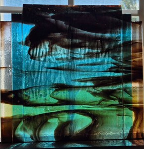 Joy Scott Designs Kiln Fused and Slumped Glass Layered Glass Panels