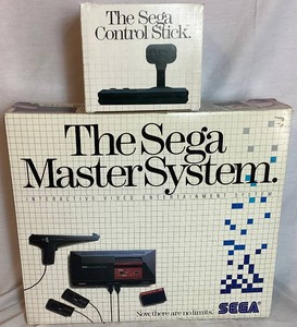 Sega Master System  and Sega Control Stick - Both Complete in Box - Console, Controllers, Light Gun and Control Stick