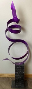 Jon Allen Purple Metal Art Sculpture