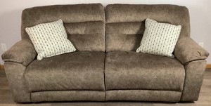 Brown Micro Suede Dual Reclining Sofa
