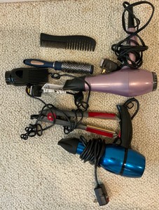Hair dryers, flat iron bathroom accessories&nbsp