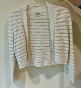 Calvin Klein size small womens white knit sweater clothes&nbsp