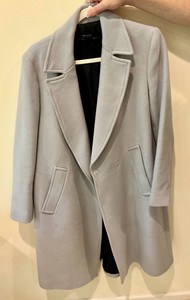 Zara basic made in spain womens winter coat light grey