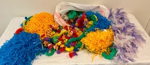 Group of Leighs, Pom Poms Feather Boa childrens dress up props
