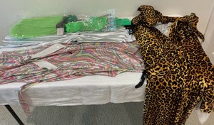 Group of Halloween costumes, props, decoration Leopard&nbsp
