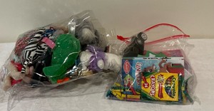 Misc childrens dress up, crayons, coloring pads, stuffed animals