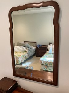 Wood framed mirror, decorative arts inc marked