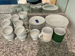 Mikasa White Classic Flair China Diner set Plates Cups