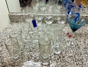 Misc glasses, wine, beer and others