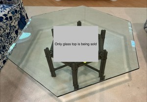 Beveled Glass table top, no base, Hexagon shape