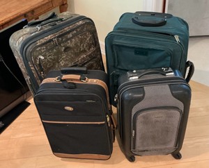 Group of various suitcases