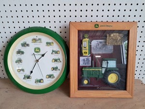 John Deere Clock, Wall Sign & Thermometer