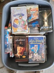 Tote of VHS Movies