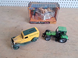Montgomery ward coin bank, Deutz Fahr Tractor & Collectabulls rodeo