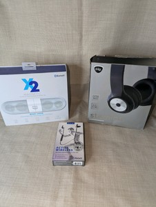 NIB Wireless Headphones and Speaker Lot