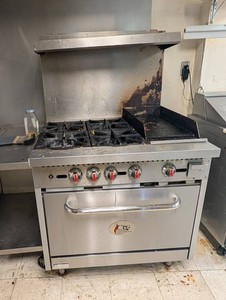 CPG 36 in Gas Range With 12 in Griddle & Oven S36-G12-N