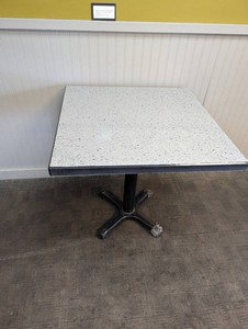 Commercial Square Table With Cast Base