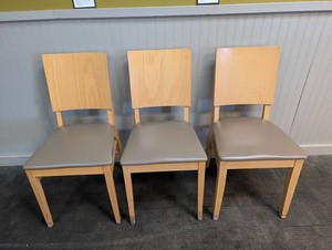 Wood Dining Chairs Set of 3