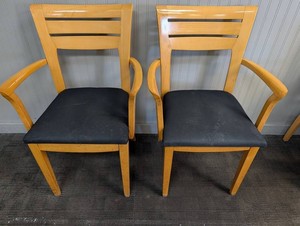 Pair of Wood Armchairs