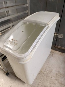 Bakers Mark Bread Flour Bin on Casters