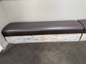 Upholstered Bench Seat With Wood Base
