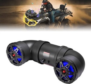 $120 KEMIMOTO ATV Speaker 6.5 Inch Bluetooth-connectivity ATV UTV Sound Bar w/ 20 RGB Light Modes, 2X Full Range Speakers 2X Tweeters Boat Sound System Compatible with Polaris Sportman Fourtrax Can Am