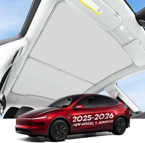 Roof Sunshade for Tesla Model Y Juniper 2026, Upgraded Sag-Free Sunroof Shade Roof Sun Shades for New Model Y Juniper Accessories Heat InsulationReflection 16Pcs Clips