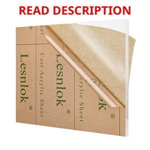 Lesnlok 1 Pieces 16 x 16 Acrylic Sheet 14 inch Thick 6mm Clear Plexiglass Sheet, for Sign,Craft, Photo Frame, DIY Display Projects (1, 16 x 16)