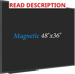 JILoffice Magnetic ChalkboardBlack Board 48 x 36 Inch, Black Aluminum Frame Board with Marker Tray for Office Home and School