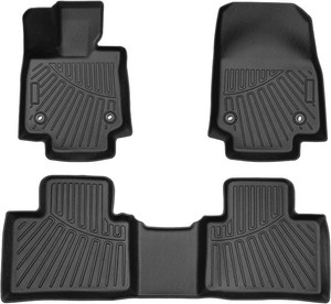 Powerty Floor Mats for 2023 2024 2025 2026 Lexus RX RX350 RX350h RX500h (NOT for RX450h PHEV) Accessories All Weather Floor Liner 3D TPE 1st & 2nd Row Floor Mat Heavy-Duty Floor Liners