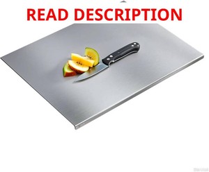 304 Stainless Steel Cutting Board   Stainless Steel Kitchen Chopping Boards Non-Slip, Dishwasher Safe   Ideal for Meat, Vegetables, Fruits, Bread & Baking   Commercial & Home Use (15.7  11.8in)