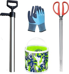 Mantis and Ghost Shrimp Pump Kits, Easy to Carry Beach Artifact, Shrimp Extractor Clam Pump Gun, Seafood Catching Device Stainless Steel Catching Tool (large size kits)