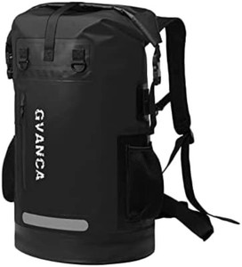Waterproof Roll Top Kayak Dry Backpack, Floating Outdoor Dry Sack Boating Sailing Canoeing Rafting Fishing Camping 85L Black