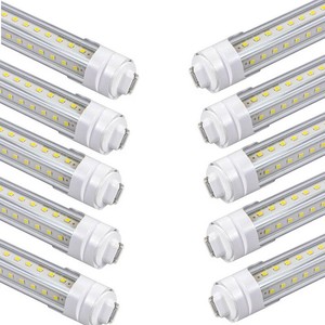 $220 10 Pack 5 ft T8 LED Tube Lights, R17d F60T12 Fluorescent Replacement, 57.8 in Actual Length, 45W 4500lm, 6500K Cool White, Type B Ballast Bypass Dual-Ended Power for Basement Shop Sign Lights