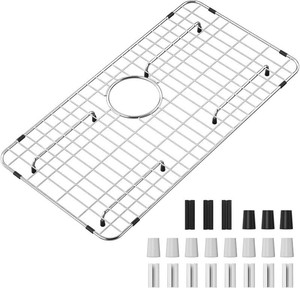 Sink Grid 26 X 14 116, Kitchen Sink Grid, Sink Protectors for Kitchen Sinks, Stainless Steel Material, Sink Bottom Grid with Rear Drain for Single Bowl (26 X 14 116)