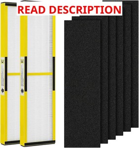2 Pack FLT5000 HEPA Replacement Filt-er C with 6 Pack Activated Carbon for G-Guardian AC5250PT AC5000 AC5000E AC5300B AC5350B AC5350BCA AC5350W CDAP5500
