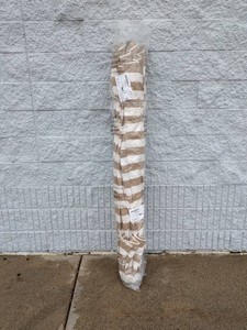 SUNBRELLA UMBRELLA BROWNWHITE STRIPED